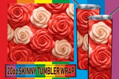 Blooms in 3D: Colorful Tumbler Sublimation Product Image 1