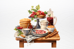 Vintage Floral Christmas Clipart PNG Product Image 4