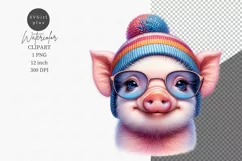 Farm animals clipart, Pig clipart, Cute piglet clipart Product Image 1