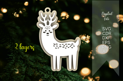 2d deer layered christmas files laser cut, instant download Product Image 4