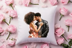 Valentines Day Black Couple Clipart, Black Couple Clipart Product Image 4