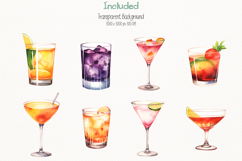 Colorful Cocktail 32 Cliparts Collection Product Image 4