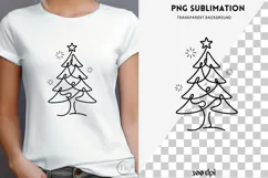Christmas tree silhouette png design for T-shirts Product Image 4