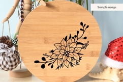 Hand Drawn Poinsettia Corner SVG Product Image 4