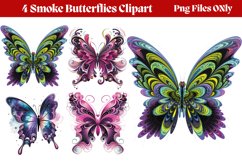 Smoke Butterflies Clipart PNG Product Image 1