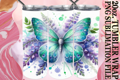Joyful Spirits 20oz tumbler wrap, Butterfly Product Image 1