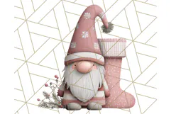 Cozy Winter Gnome Clipart PNG, Christmas Gnome Clip Art Product Image 4