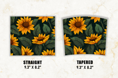 Sunflower Tumbler Wrap | 20 oz tumbler wrap Product Image 2