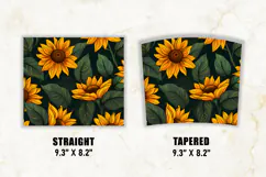 Sunflower Tumbler Wrap | 20 oz tumbler wrap Product Image 2
