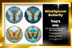 Butterfly Wind Spinner Sublimation - 04 Variations Product Image 1