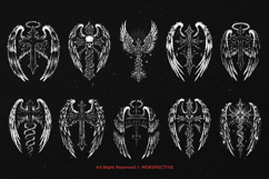 10 Bundle Dark Art Cross Wing Angel Symbol Faith Resurrecti Product Image 6