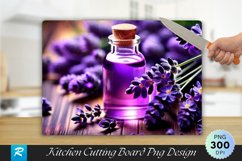 Aromatic Essence Lavender Oil Cutting Board PNG Design Product Image 1