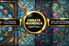 Ornate Mandala Digital Papers - 04 variations Product Image 1