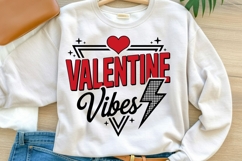Valentine Vibes PNG | Retro Valentine Lightning Bolt PNG Product Image 1