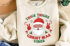 Thick Thighs and Christmas Vibes Sublimation, Christmas Png Product Image 4