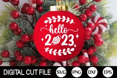 Hello 2023 SVG, Christmas 2022 Ornament, New year Ornament Product Image 4
