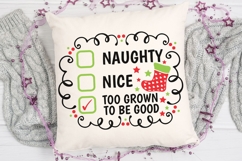 Naughty Nice Too Grown Svg, Funny Christmas Checklist Svg. Product Image 4