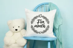 Months SVG, 1 2 3 4 5 6 7 8 9 10 11 12 month SVG Product Image 6