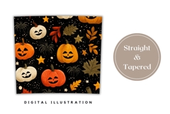 Cartoon Halloween Pumpkin Tumbler, Fall Tumbler Design Product Image 4