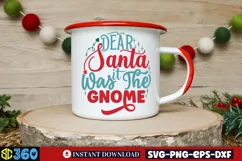 Dear santa it was the gnome SVG, Funny Christmas SVG Product Image 2