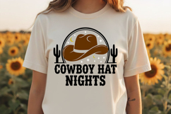 Cowboy Hat Nights Svg, Western Cowgirl Svg, Country Music Product Image 1