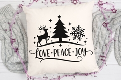 Love Peace Joy Svg, Farmhouse Christmas Svg, Winter Svg. Product Image 5