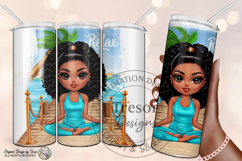 Relax Yoga Beach Meditation Design Tropical Wellness Chibi Product Image 6