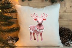 Pink Christmas Crochet Clipart, Christmas PNG Product Image 4