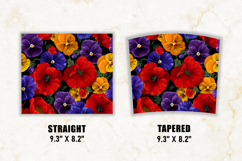 Poppy &amp; Pansy Flower Tumbler Wrap | 20 oz Tumbler Wrap Product Image 2
