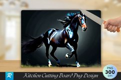 Black Horse Cutting Cutting Board PNG Design Product Image 1