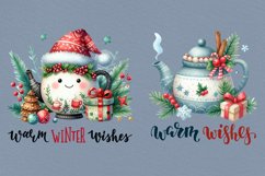 Warm Wishes. Christmas clipart. PNG sublimation Product Image 6