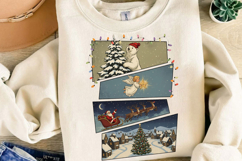 Vintage Christmas Scene Sublimation, Christmas Png Product Image 3