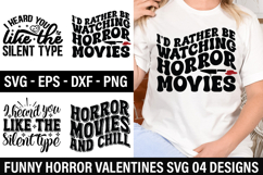Funny Horror Valentine's Day SVG Design - I d Rather Be Watc Product Image 1