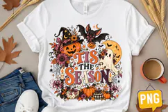 Tis the Season Halloween PNG, Ghost Pumpkin Witch Bat Product Image 2