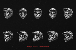 10 Bundle Dark Art Skull Motocross Racer Biker Trail Product Image 6