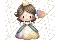 Princess Clipart PNG, Cute Royal Girl Clip Art Product Image 4