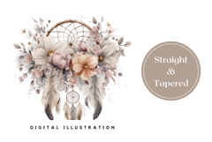 Watercolor Flowers Tumbler Design, Boho Tumbler Wrap Product Image 4
