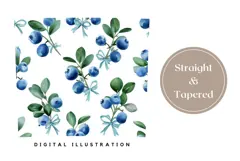 Blueberry Tumbler Wrap, Berries Tumbler, Berries Sublimation Product Image 4
