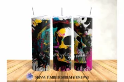 Skull Tumbler Wrap | Quilling Horror Tumbler Wrap Product Image 4