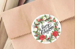 11 Round Christmas Stickers|Printable cutting PNG Product Image 5