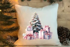 Pink Christmas Fairy Clipart Sublimation, Fairy Christmas Product Image 4