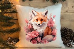 Cute Pink Christmas Animals Clipart Sublimation Product Image 4