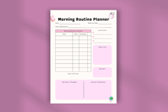 Aesthetic Morning Routine Planner | Editable Canva Template Product Image 4