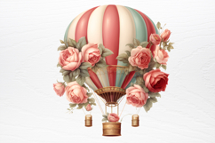 Christmas Hot Air Balloon Sublimation PNG Product Image 4