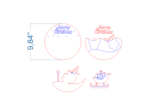 Christmas Sleigh SVG laser cut files for Glowforge Product Image 4