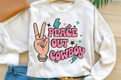 Peace Out Cowboy PNG | Retro Western PNG | Cowgirl Boho Product Image 1