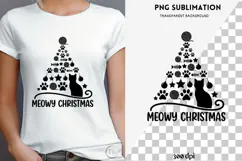 Paw print Christmas tree png design for T-shirts Product Image 4