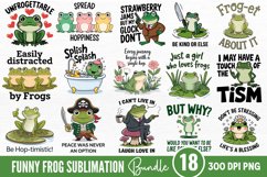 Funny Frog Sublimation Bundle PNG Product Image 1