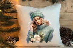 Cozy Green christmas Clipart Sublimation, Christmas PNG Product Image 4