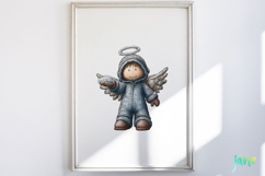 Whimsical Blue Christmas Clipart Product Image 2